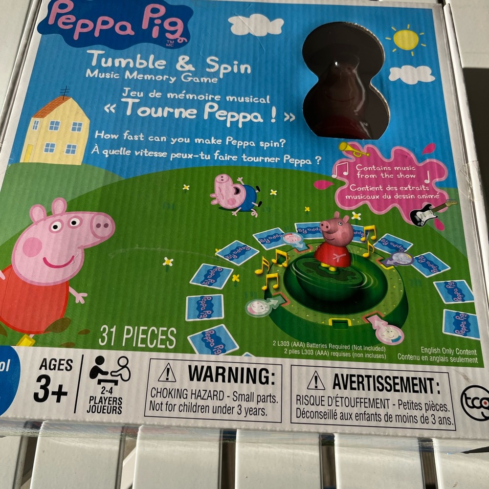 PEPPA PIG TUMBLE & SPIN MUSIC MEMORY GAME PRESCHOOL CHILDREN NIB CHRISTMAS GIFT